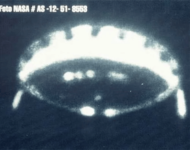 NASA Photo AS-12-51-8553 — Close-up of unidentified craft photographed during Apollo mission