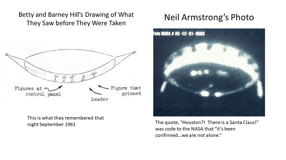Betty and Barney Hill's drawing compared with Neil Armstrong's NASA photo AS-12-51-8553 — original composite by Thornly B. Siddhartha